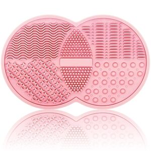 Pink Makeup Brush Silicone Cleaning Mat